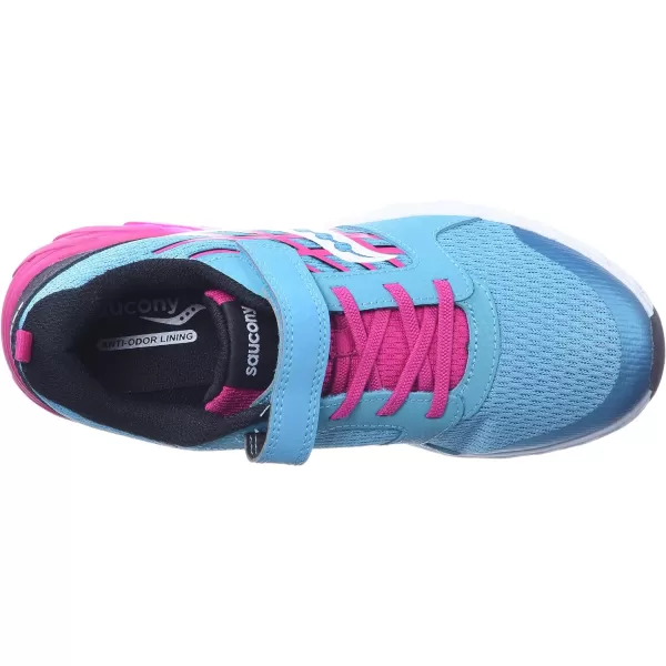 imageSaucony UnisexChild Wind Alternative Closure 20 Running ShoeTurqPinkBlack