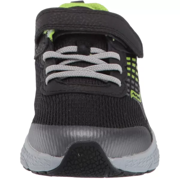 imageSaucony UnisexChild Wind Alternative Closure Running ShoeBlackGreen