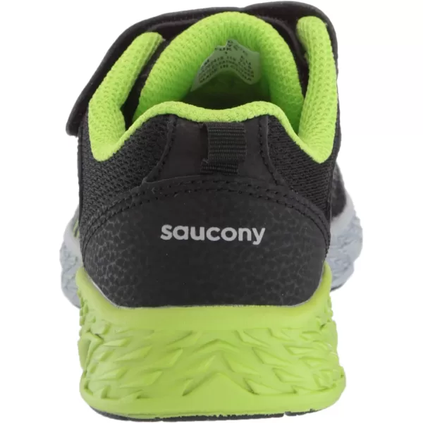 imageSaucony UnisexChild Wind Alternative Closure Running ShoeBlackGreen