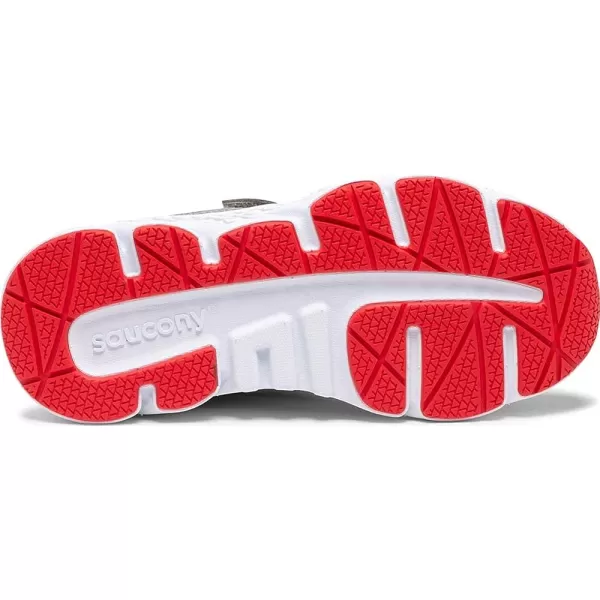 imageSaucony UnisexChild Wind Alternative Closure Running ShoeSilverRedBlack