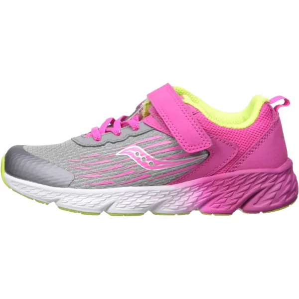 imageSaucony UnisexChild Wind Alternative Closure SneakerGreyPink