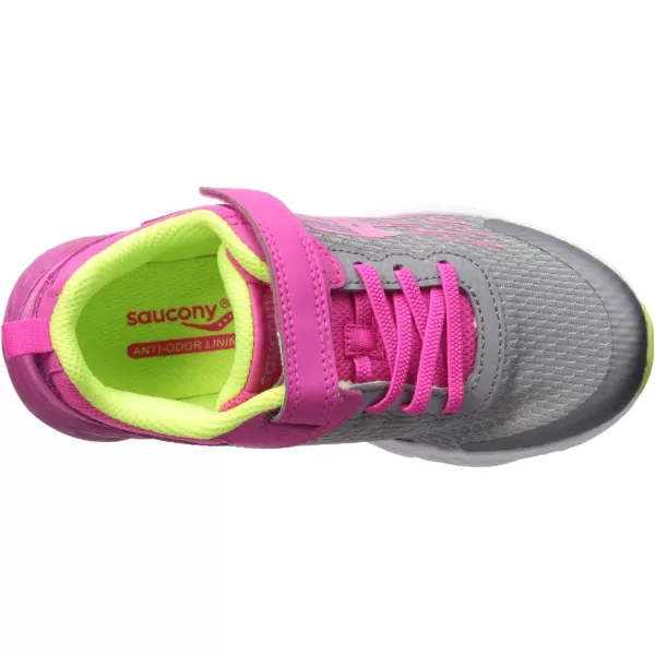 imageSaucony UnisexChild Wind Alternative Closure SneakerGreyPink