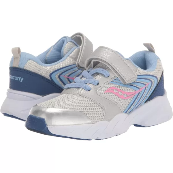 imageSaucony UnisexChild Wind FST Ac SneakerSilverBluePink
