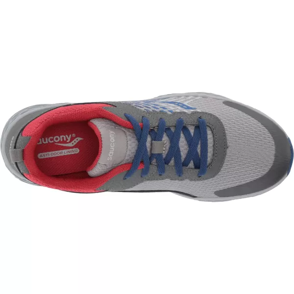 imageSaucony UnisexChild Wind Running ShoeGreyBlueRed