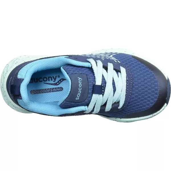 imageSaucony UnisexChild Wind Running ShoeNavyTurquoise