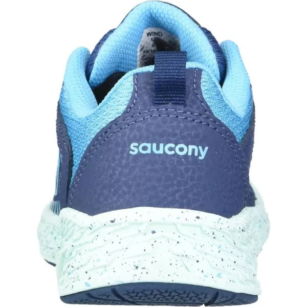 imageSaucony UnisexChild Wind Running ShoeNavyTurquoise