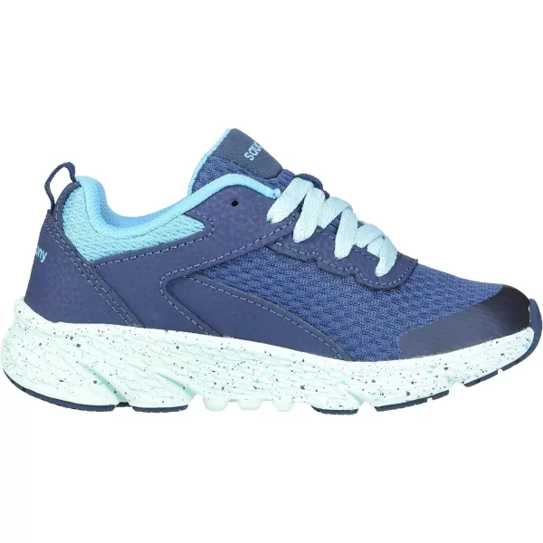 imageSaucony UnisexChild Wind Running ShoeNavyTurquoise