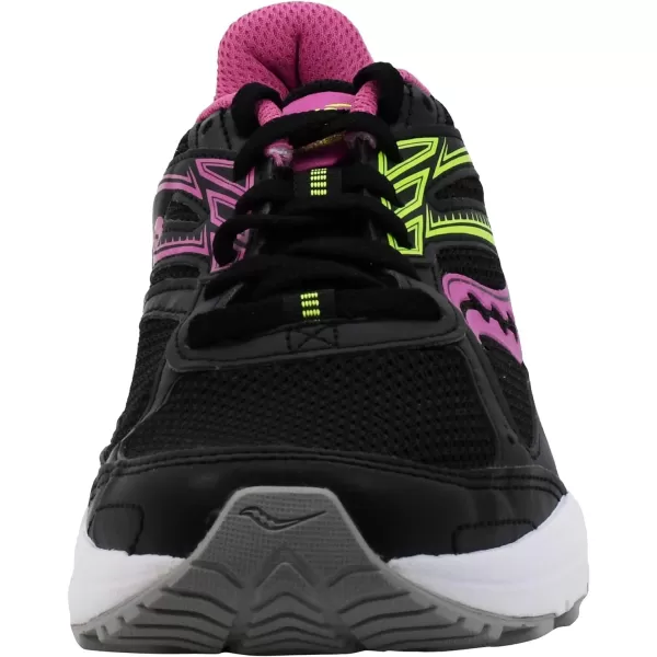 imageSaucony Womens Cohesion 14 Road Running ShoeBlackPinkYellow
