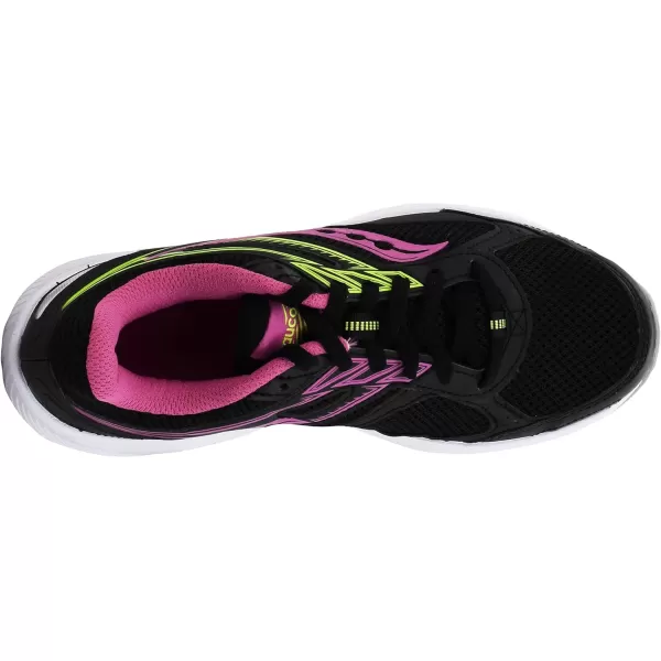 imageSaucony Womens Cohesion 14 Road Running ShoeBlackPinkYellow