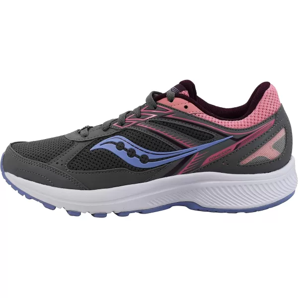 imageSaucony Womens Cohesion 14 Road Running ShoeGreyPinkBlue