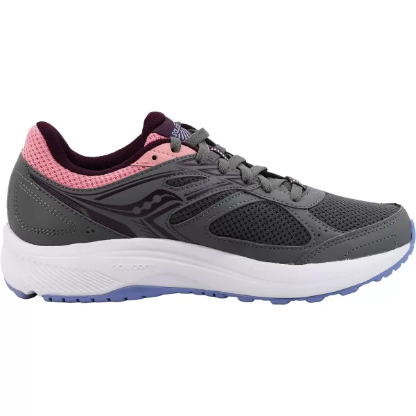 imageSaucony Womens Cohesion 14 Road Running ShoeGreyPinkBlue