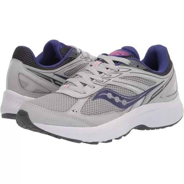 imageSaucony Womens Cohesion 14 Road Running ShoeGreyPurple