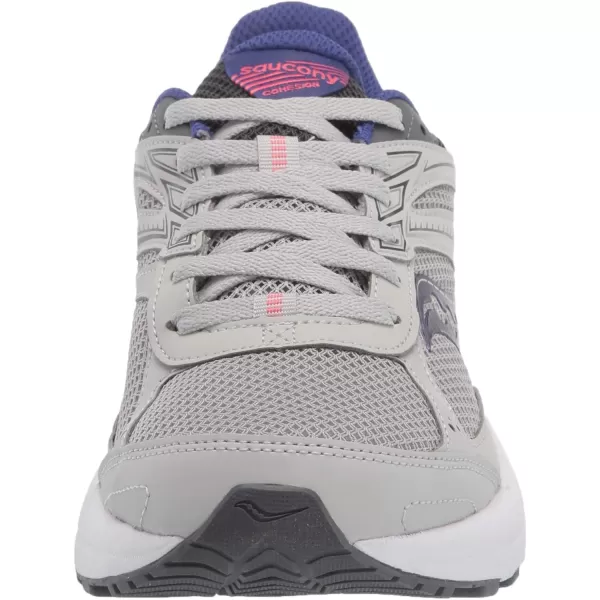 imageSaucony Womens Cohesion 14 Road Running ShoeGreyPurple