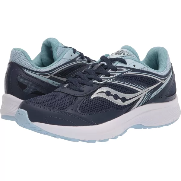 imageSaucony Womens Cohesion 14 Road Running ShoeNavyLight Blue