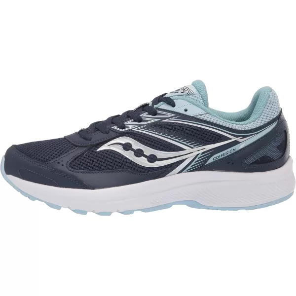 imageSaucony Womens Cohesion 14 Road Running ShoeNavyLight Blue