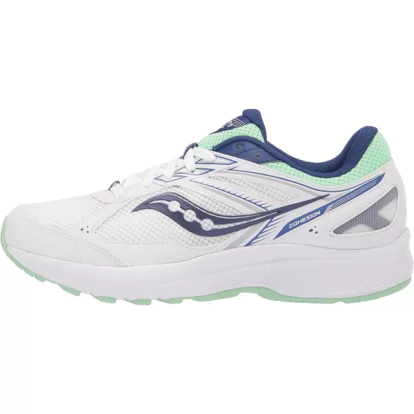 imageSaucony Womens Cohesion 14 Road Running ShoeWhiteNavyMint