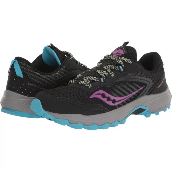 imageSaucony Womens Excursion Tr15 Trail Running ShoeBlackRizLime