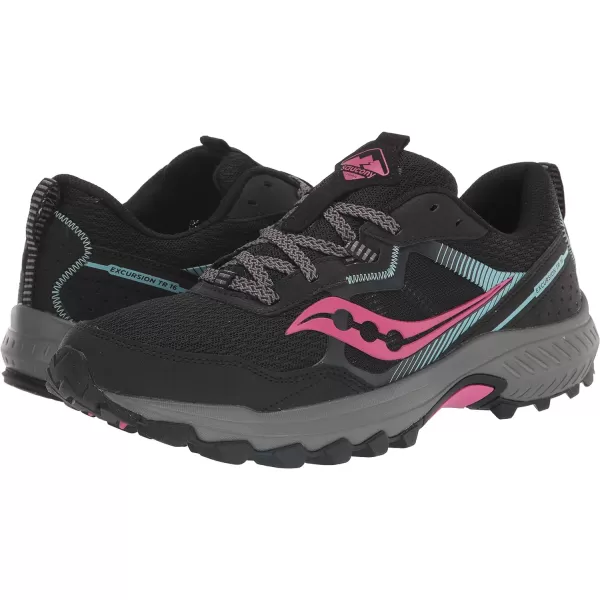 imageSaucony Womens Excursion Tr16 Trail Running ShoeBlackFuchsia