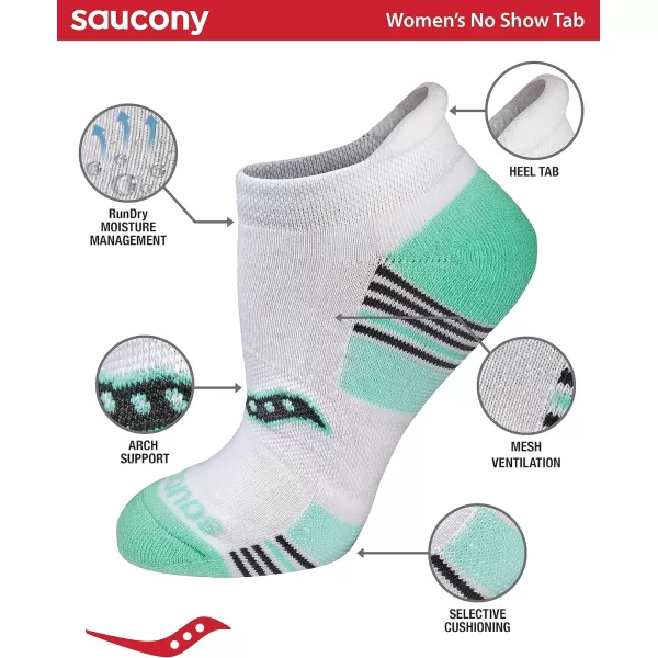 imageSaucony Womens Multipack Performance Heel Tab Athletic SocksAssorted Light 8 Pairs