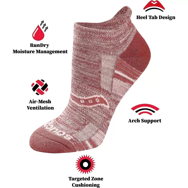 imageSaucony Womens Multipack Performance Heel Tab Athletic SocksRose Assorted 8 Pairs