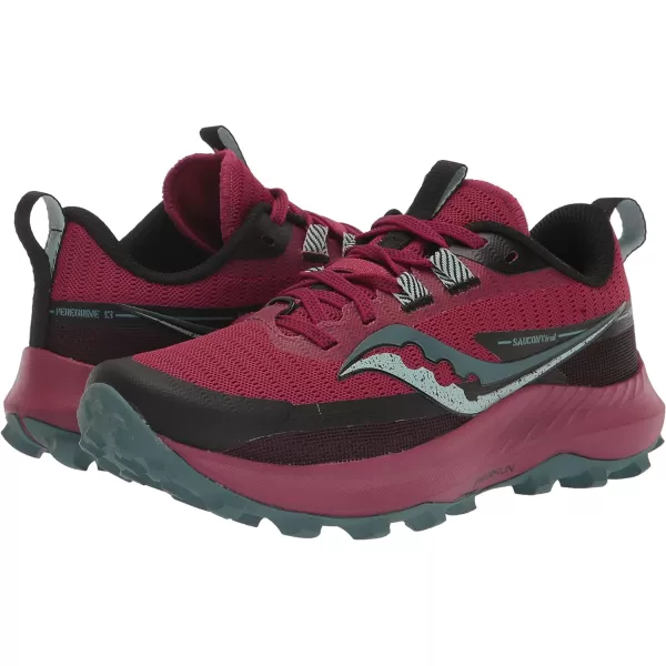 imageSaucony Womens Peregrine 13 Hiking ShoeBerryMineral