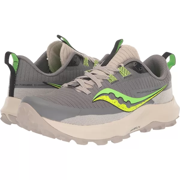 imageSaucony Womens Peregrine 13 Hiking ShoeGravelSlime