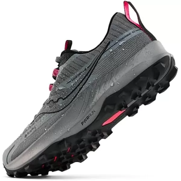imageSaucony Womens Peregrine 13 Trail Running ShoeGravelBlack