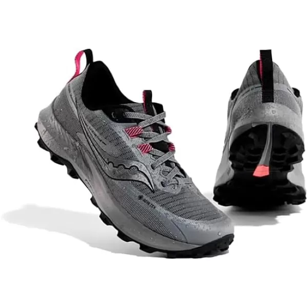 imageSaucony Womens Peregrine 13 Trail Running ShoeGravelBlack