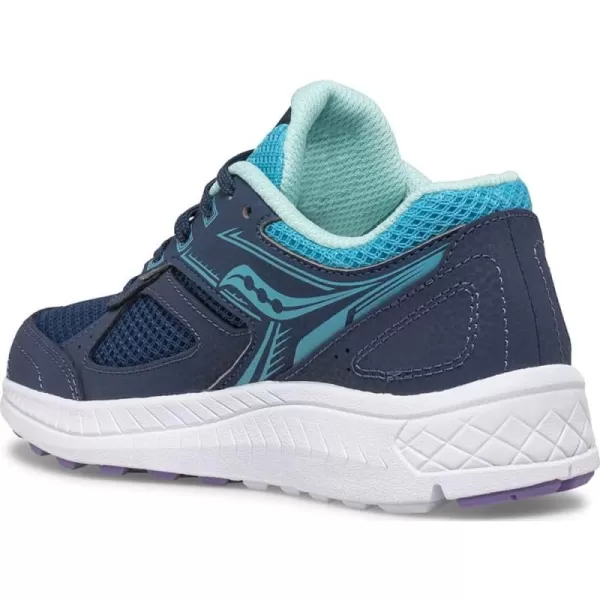 imageSaucony Kids Girls Cohesion 14 LTT Running Sneakers Shoes  SilverNavyTurqPurple