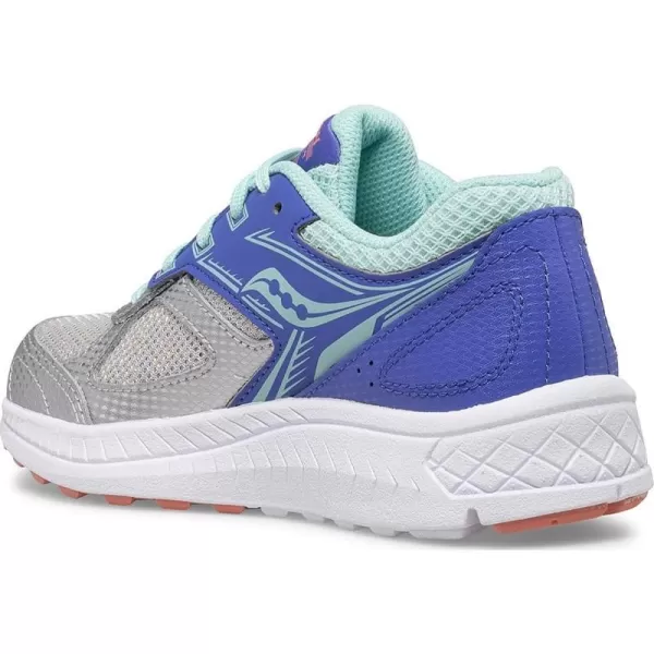 imageSaucony Kids Girls Cohesion 14 LTT Running Sneakers Shoes  SilverSilverPeriwinkleTurq