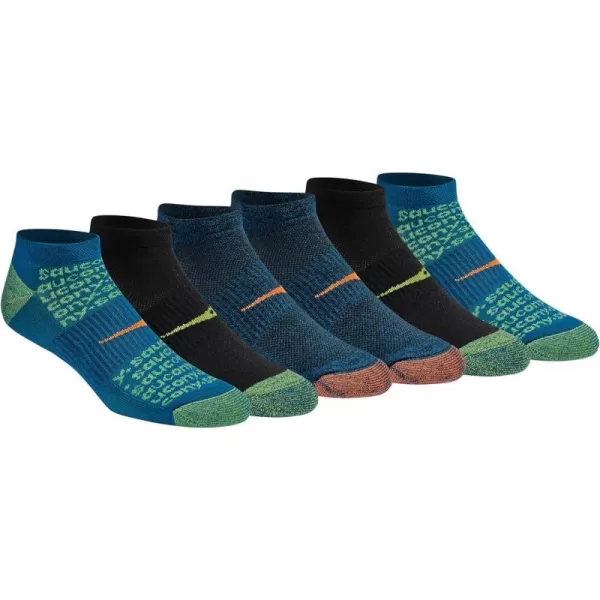 imageSaucony Mens MultiPack Mesh Ventilating Comfort Fit Performance NoShow SocksNavy Fashion Repreve 6 Pairs
