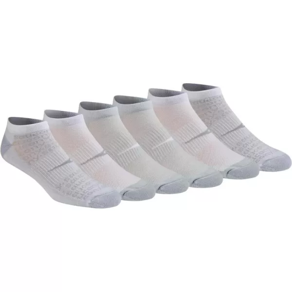 imageSaucony Mens MultiPack Mesh Ventilating Comfort Fit Performance NoShow SocksWhite Repreve 6 Pairs