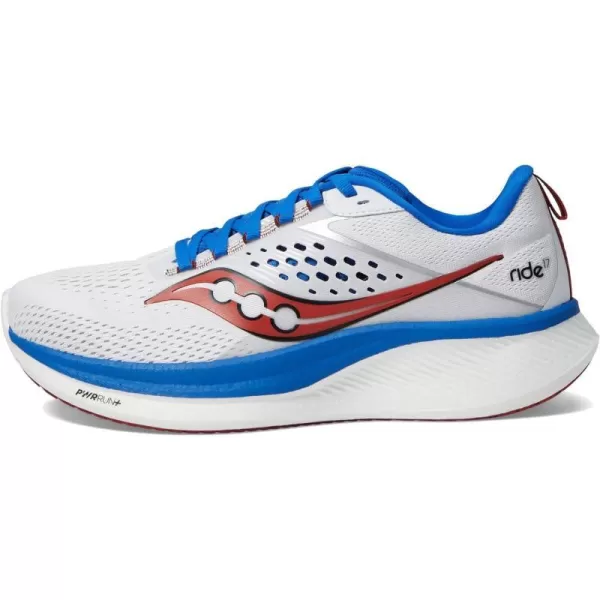 imageSaucony Mens Ride 17 SneakerWhiteCobalt