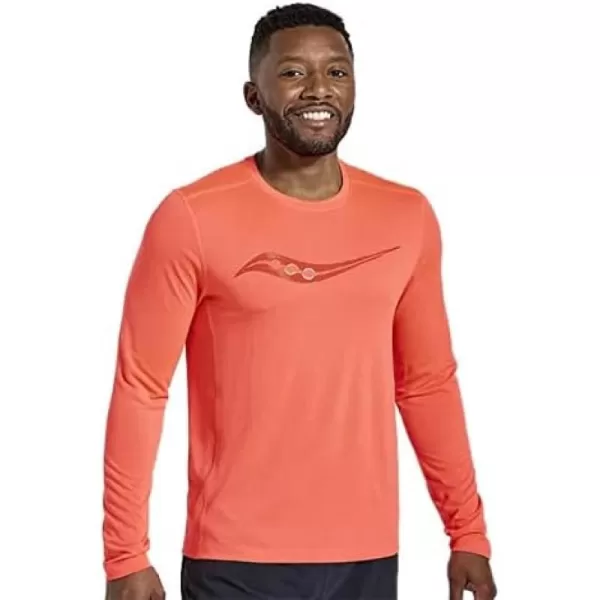 imageSaucony Mens Stopwatch Graphic Long Sleeve Vizi Red Graphic XXLSaucony Mens Stopwatch Graphic Long Sleeve Vizi Red Graphic XXL