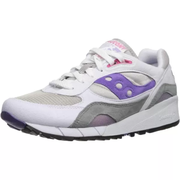imageSaucony UnisexAdult Shadow 6000 SneakerWhiteGreyPurple