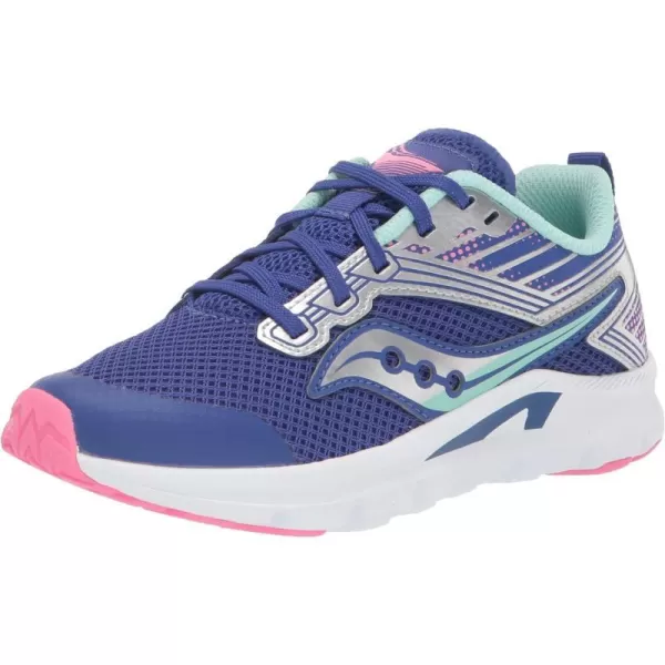 imageSaucony UnisexChild Axon Running ShoeBlueTurqPink