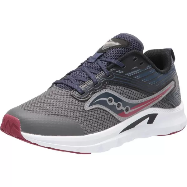 imageSaucony UnisexChild Axon Running ShoeGreyNavyMaroon