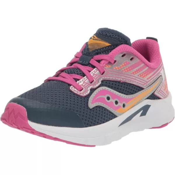 imageSaucony UnisexChild Axon Running ShoeNavyPink
