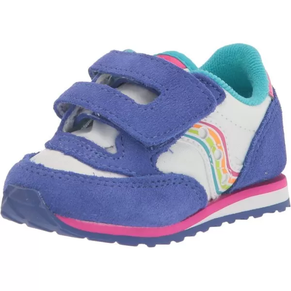 imageSaucony UnisexChild Baby Jazz Hook amp Loop SneakerBlueWhiteStripe