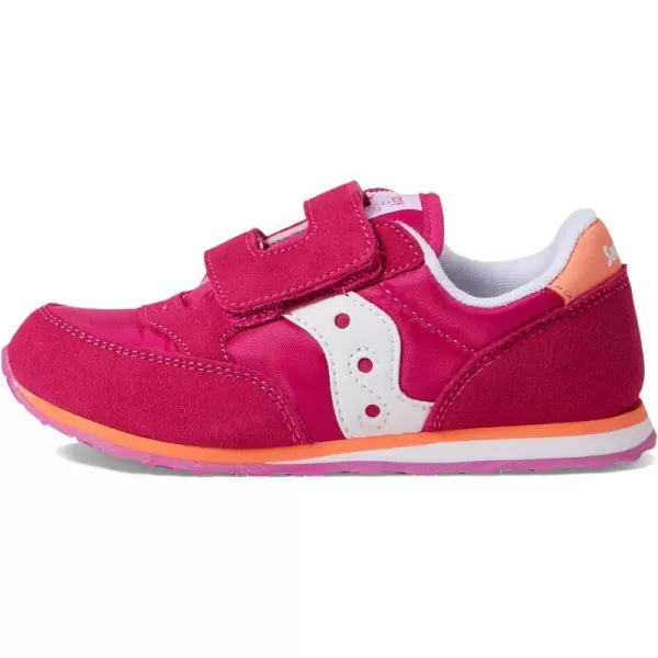 imageSaucony UnisexChild Baby Jazz Hook amp Loop SneakerFuchsiaCoralWhite
