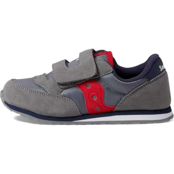 imageSaucony UnisexChild Baby Jazz Hook amp Loop SneakerGreyNavyRed