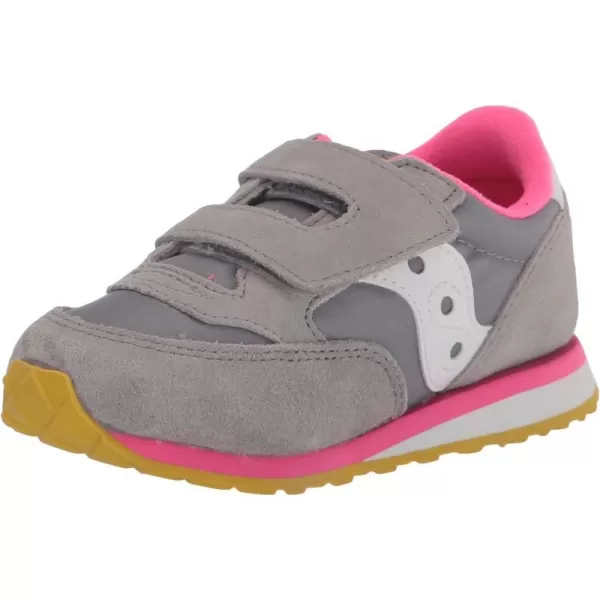 imageSaucony UnisexChild Baby Jazz Hook amp Loop SneakerGreyPink