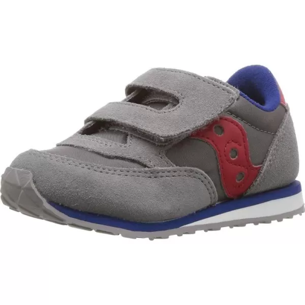imageSaucony UnisexChild Baby Jazz Hook amp Loop SneakerGreyRed