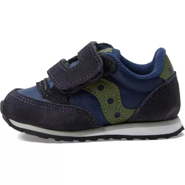 imageSaucony UnisexChild Baby Jazz Hook amp Loop SneakerNavyOlive