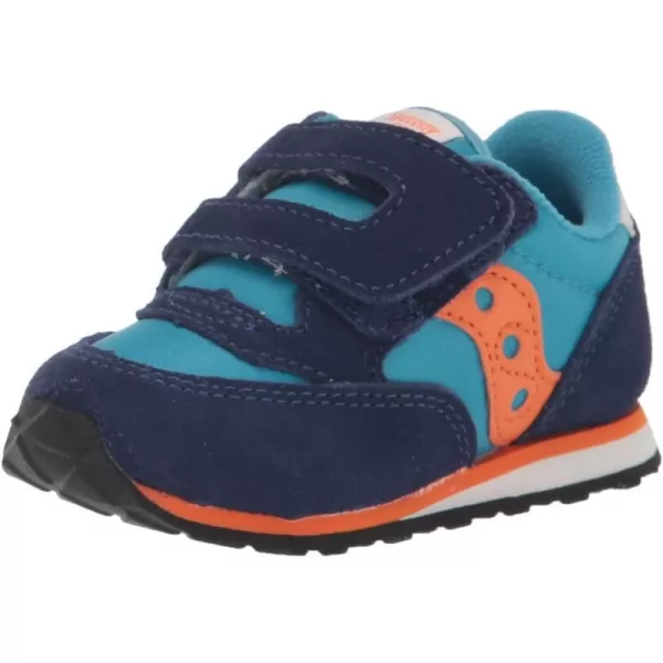imageSaucony UnisexChild Baby Jazz Hook amp Loop SneakerNavyTealOrange