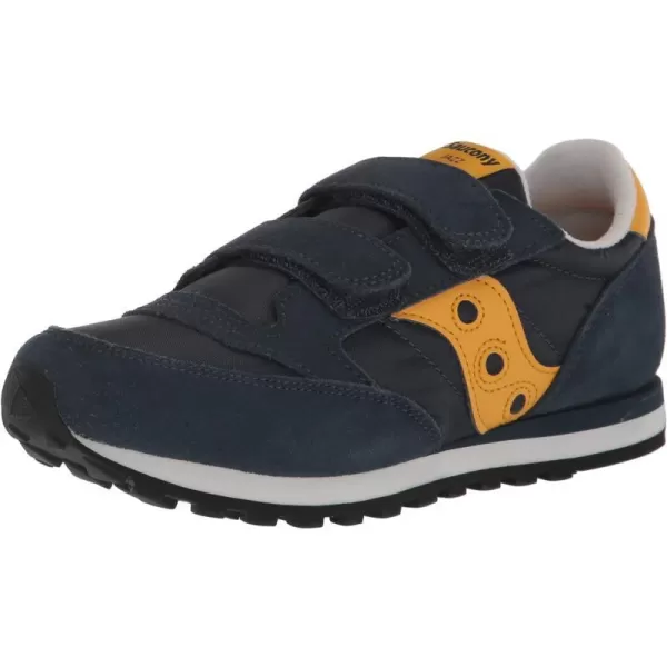 imageSaucony UnisexChild Baby Jazz Hook amp Loop SneakerNavyYellow