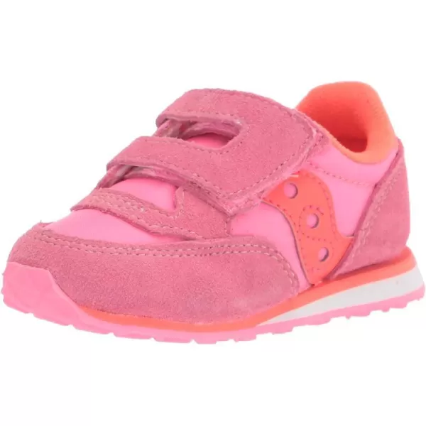 imageSaucony UnisexChild Baby Jazz Hook amp Loop SneakerPinkRed