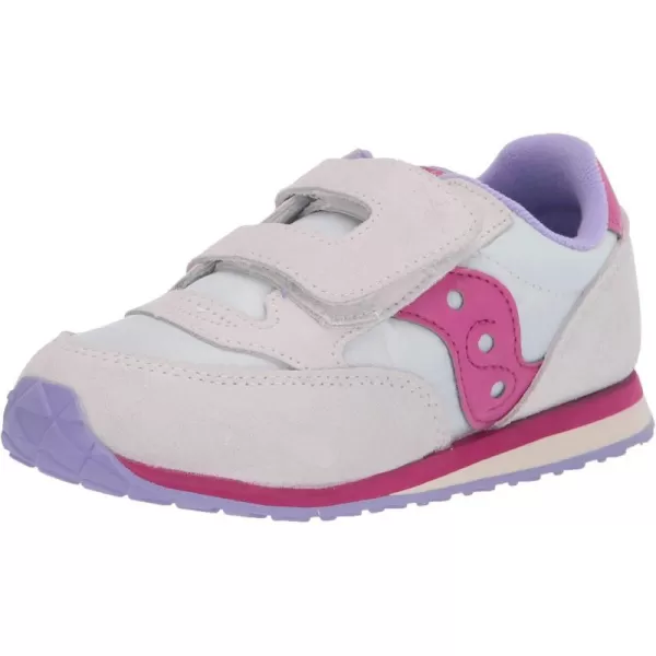 imageSaucony UnisexChild Baby Jazz Hook amp Loop SneakerWhiteBerry