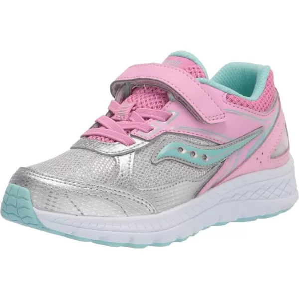 imageSaucony UnisexChild Cohesion 14 Alternative Closure Jr Running ShoePinkSilver