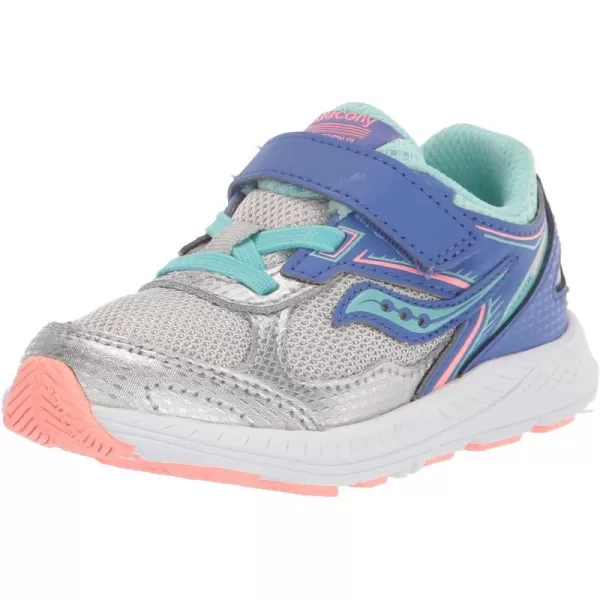 imageSaucony UnisexChild Cohesion 14 Alternative Closure Jr Running ShoeSilverPeriwinkleTurq
